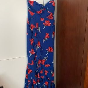 Fashion Nova Asymmetrical Maxi Dress